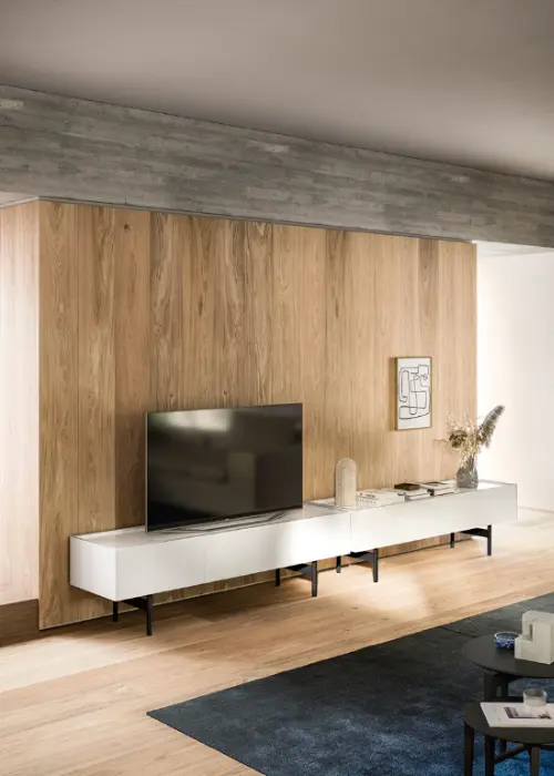 meuble TV laqué blanc,Meubles et Vous, Saint-Martin-Lez-Tatinghem (62)