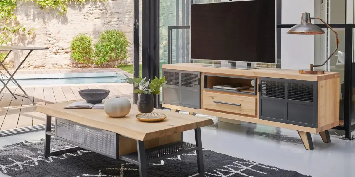 meuble tv et table basse industriel Meubles et Vous, Saint-Martin-Lez-Tatinghem (62)