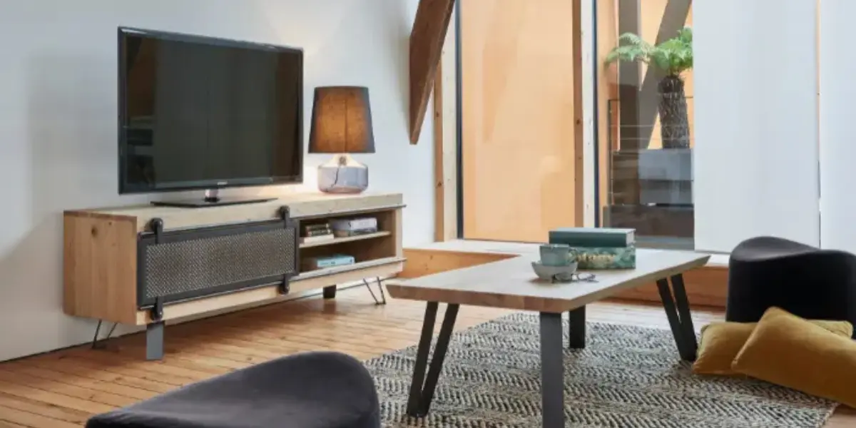 table basse et meuble TV industriel Meubles et Vous, Saint-Martin-Lez-Tatinghem (62)